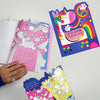 Unicorn Die-Cut Colouring Book With Stickers