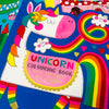 Unicorn Die-Cut Colouring Book With Stickers