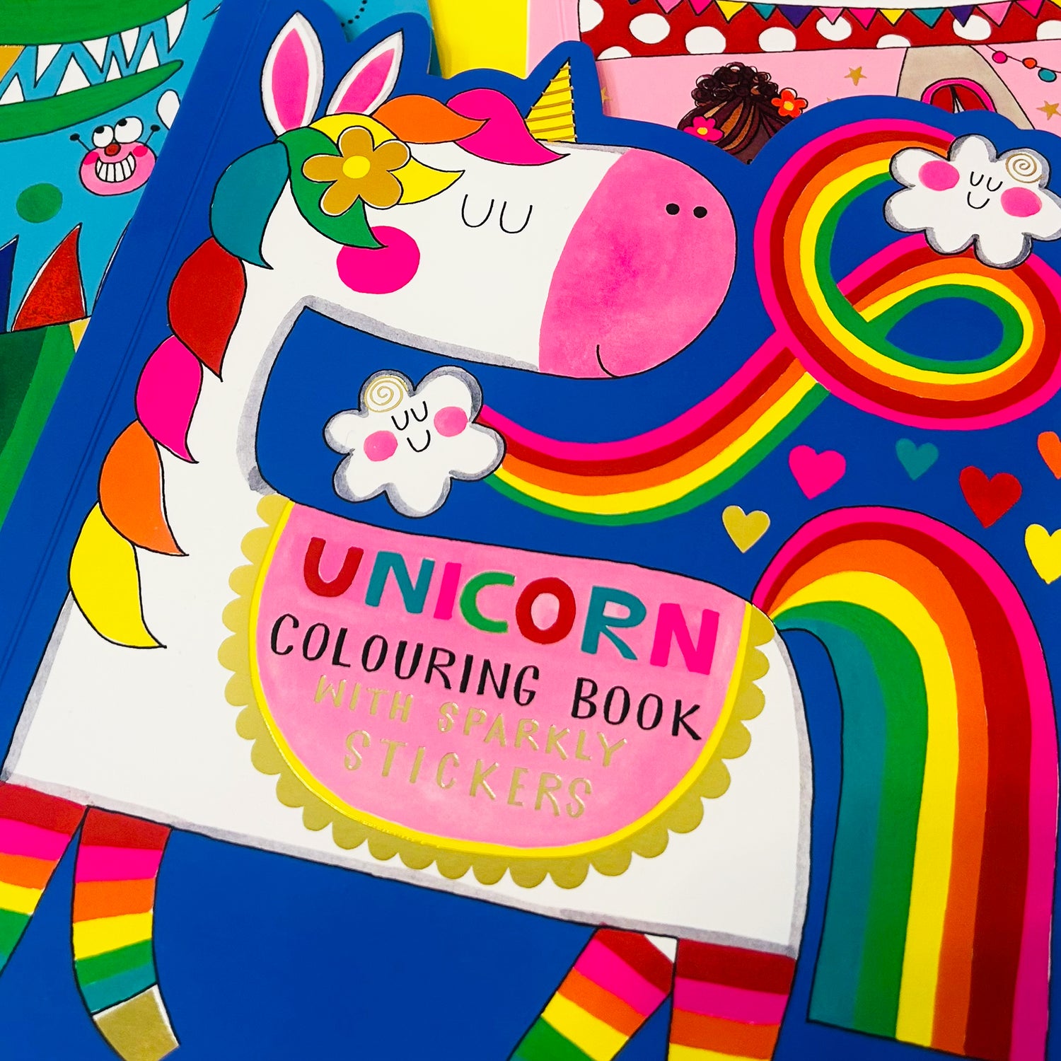 Unicorn Die-Cut Colouring Book With Stickers