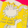 Unicorn Die-Cut Colouring Book With Stickers