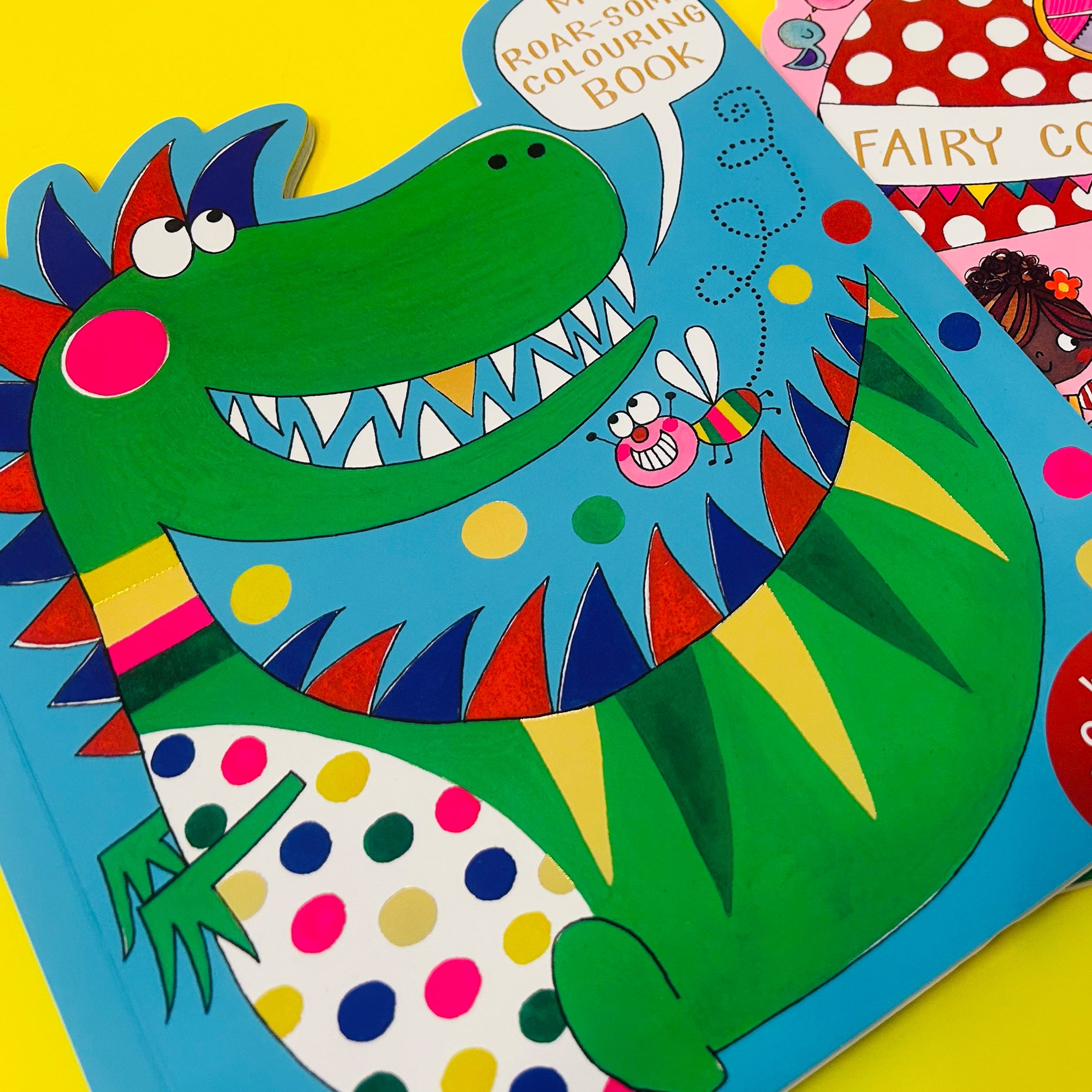 Dinosaur Die-Cut Colouring Book With Stickers