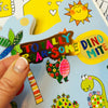 Dinosaur Die-Cut Colouring Book With Stickers