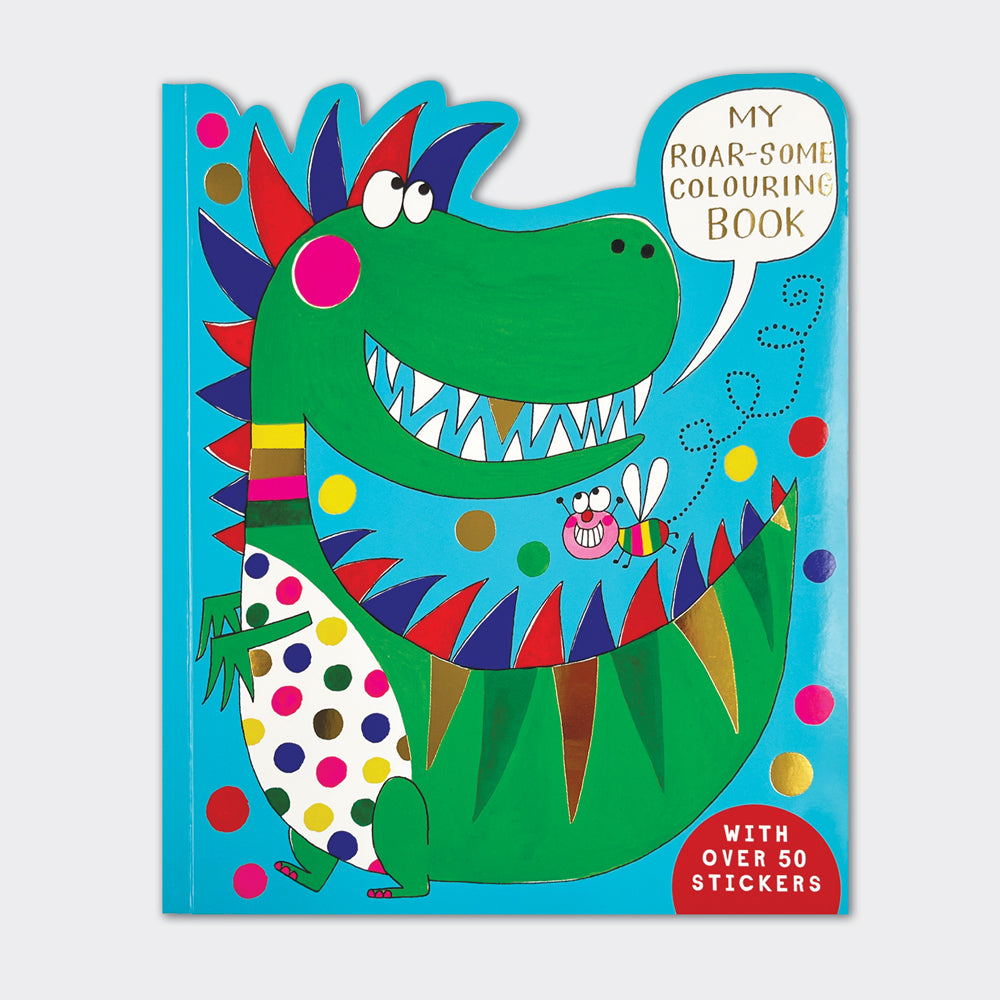 Dinosaur Die-Cut Colouring Book With Stickers