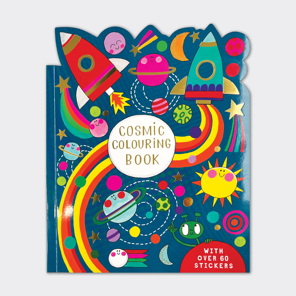 Cosmic Die-Cut Colouring Book With Stickers
