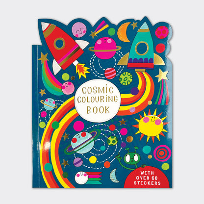 Cosmic Die-Cut Colouring Book With Stickers