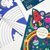 Cosmic Die-Cut Colouring Book With Stickers