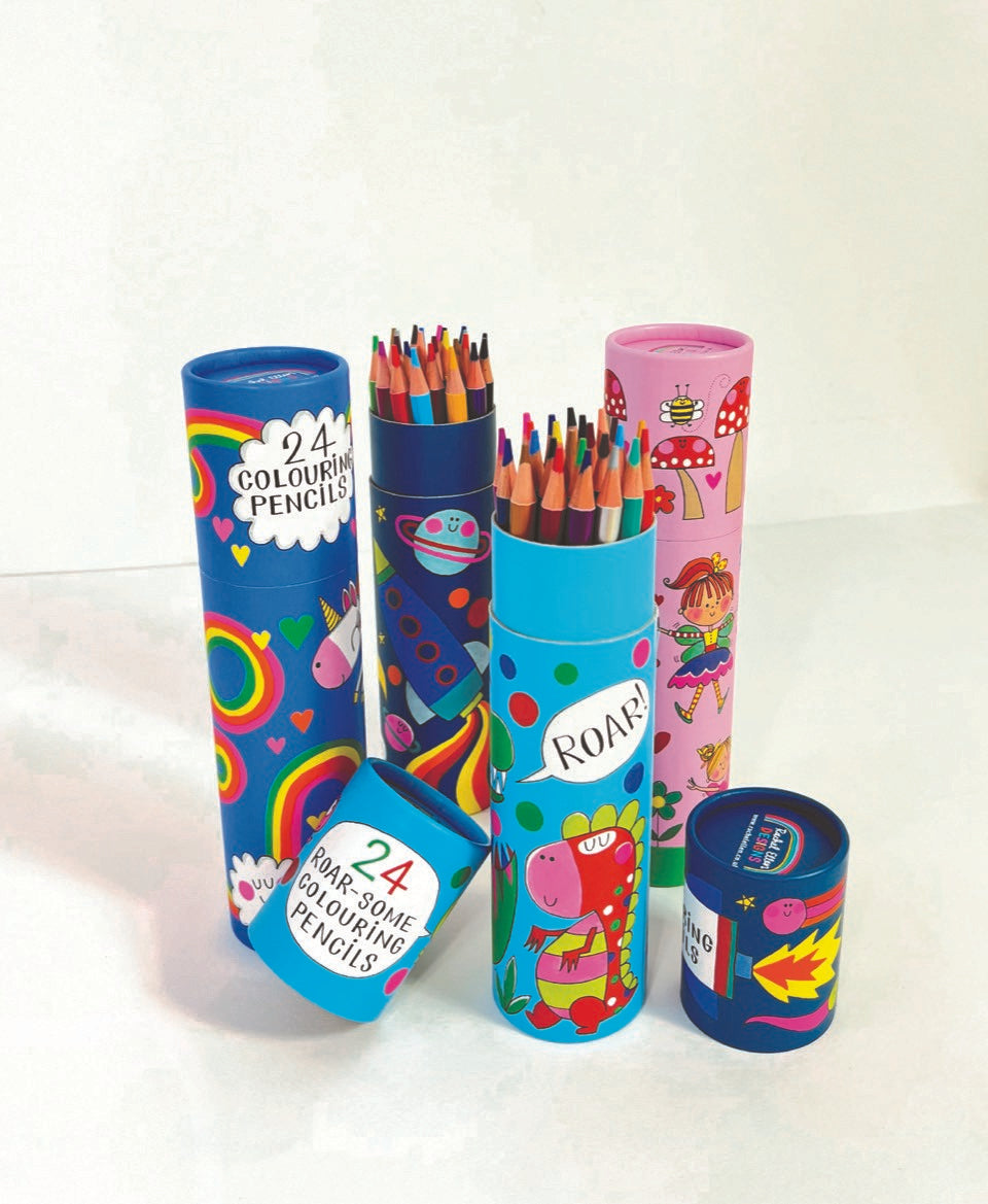 Tube of 24 Colouring Pencils - Fairytale Garden