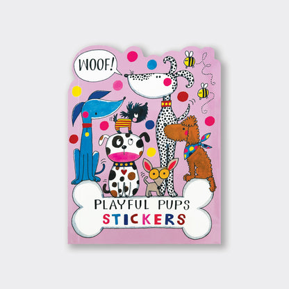 Die-Cut Sticker Book Playful Pups 8 Pages of Vibrant Stickers