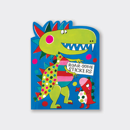 Die-Cut Sticker Book Dinosaur 8 Pages of Vibrant Stickers