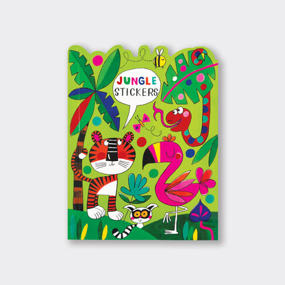 Die-Cut Sticker Book Jungle 8 Pages of Vibrant Stickers