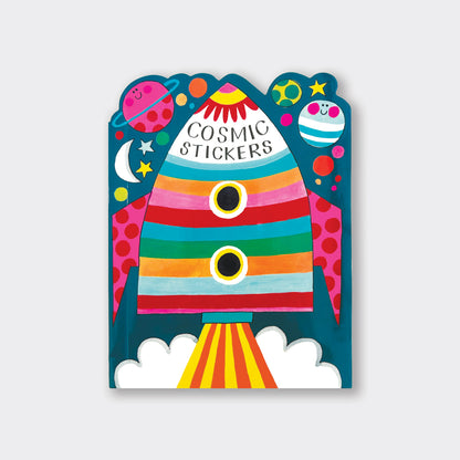 Die-Cut Sticker Book Cosmic 8 Pages of Vibrant Stickers