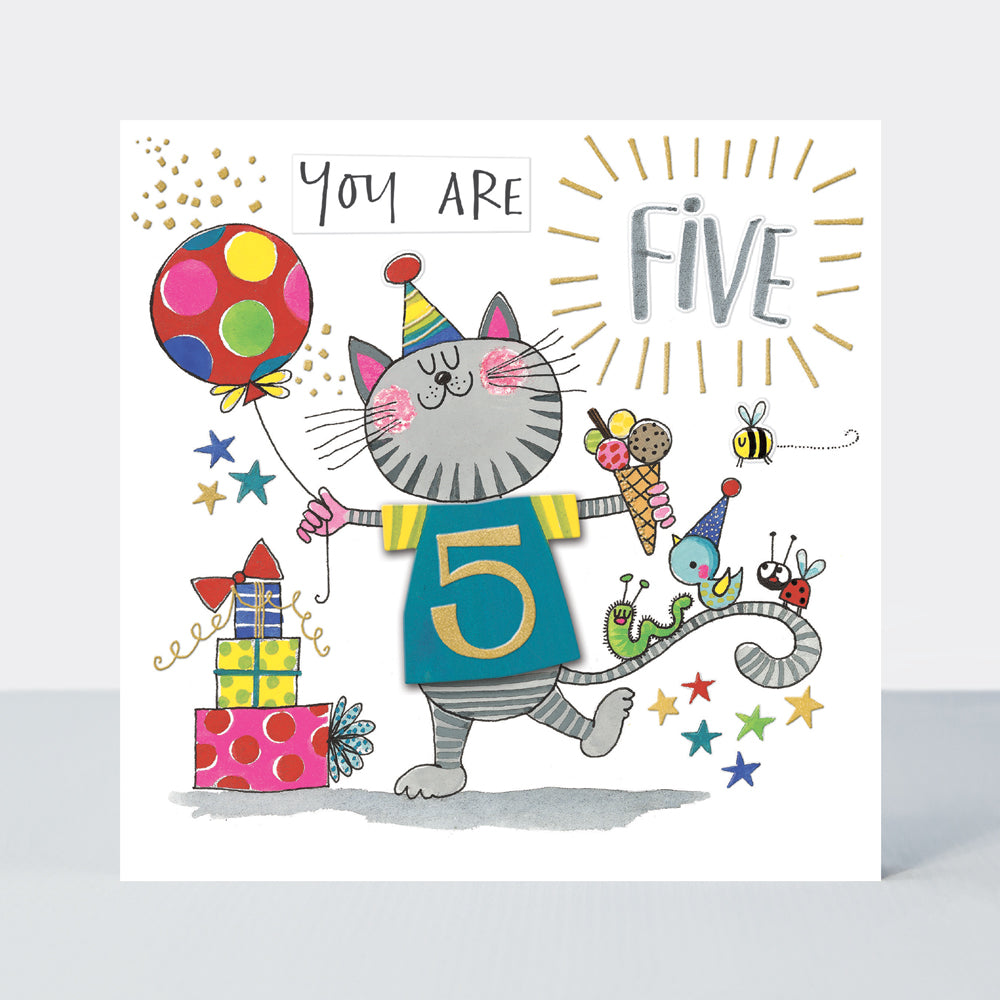 T-Party - Age 5/Cat, Presents &amp; Balloon