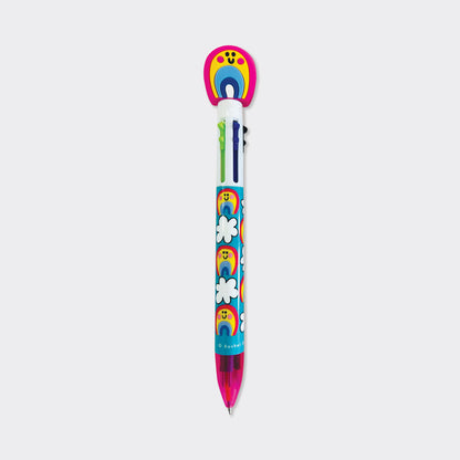 Pen with Rainbow Topper Six Colour Ballpoint Pen 24 Pens