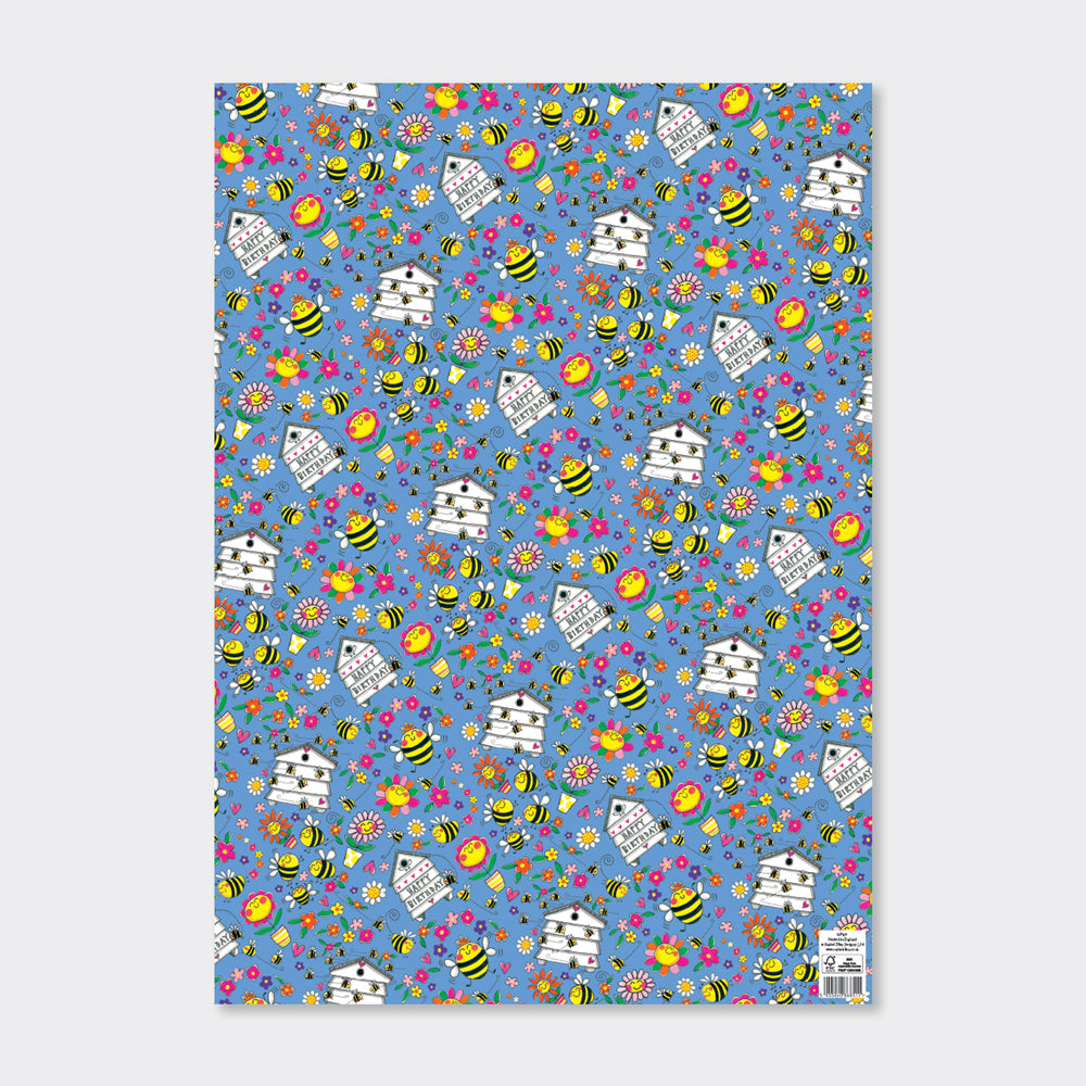 Flat Wrap - Bees and flowers