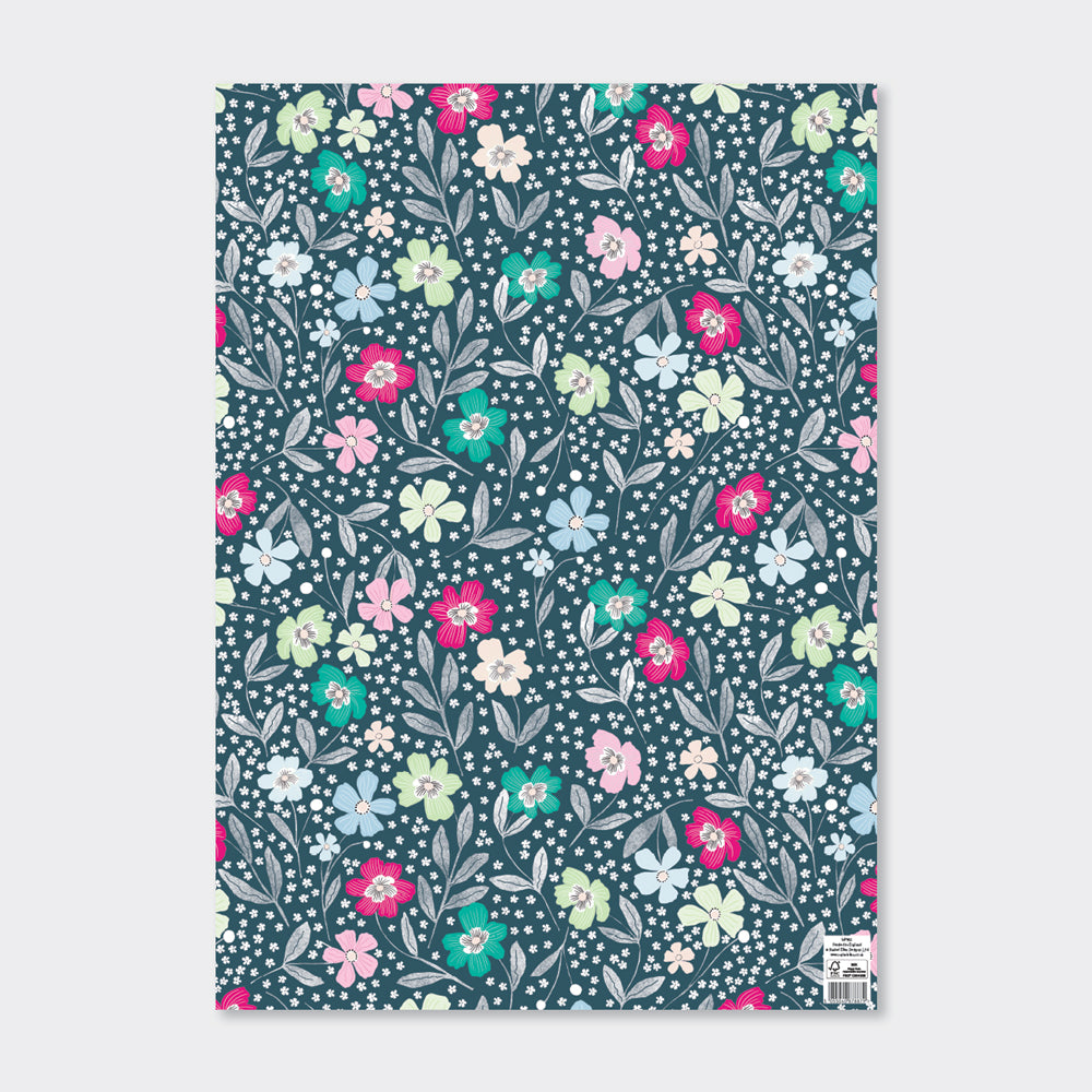 Flat Wrap - Grey Floral