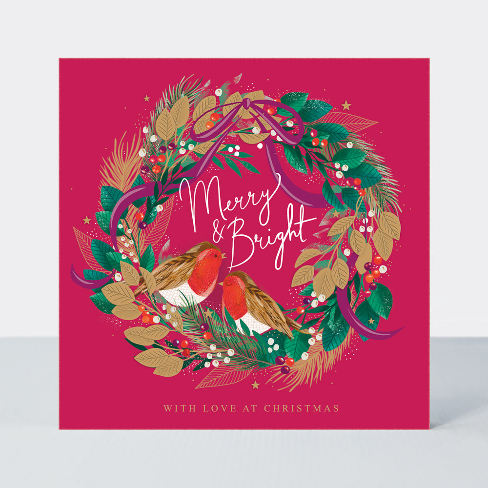 Cosy Christmas - Robins On A Wreath