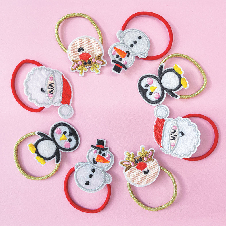 Hair Elastics - Penguin/Snowman