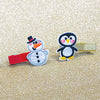 Hair Clips - Penguin/snowman