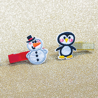 Hair Clips - Penguin/snowman