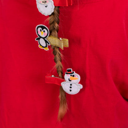 Hair Clips - Penguin/snowman