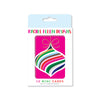 Pack of 10 Notecards - Stripey Christmas Bauble