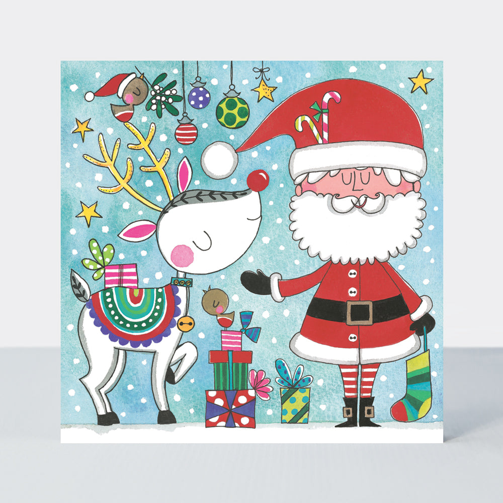 Christmas Jigsaw Cards - Santa &amp; Reindeer