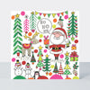 Xmas Jigsaw Cards - Santa, Reindeer & Trees