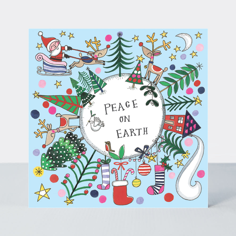 Xmas Jigsaw Cards - Peace On Earth World