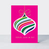 Joy - Love, Peace & Joy/Stripy Christmas Bauble