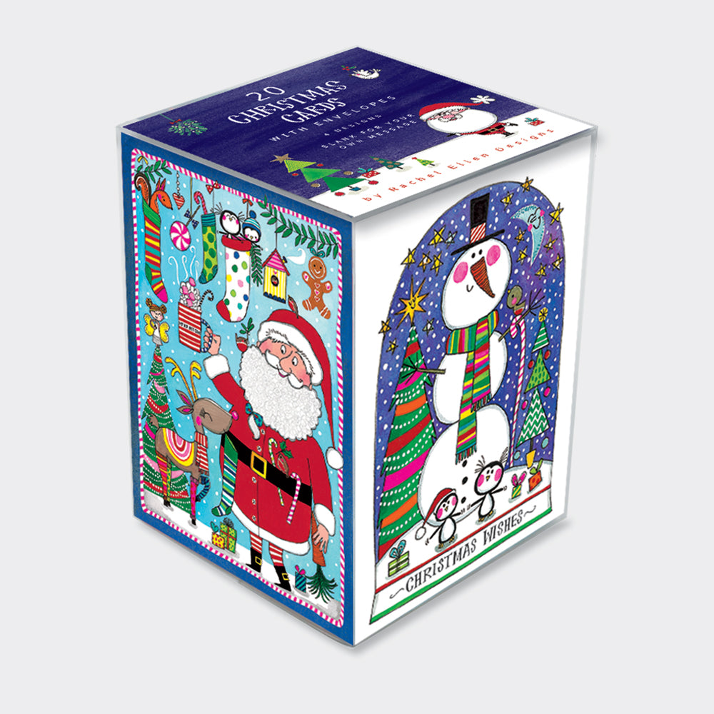 Rectangular Christmas Boxes - Santa/Snowman