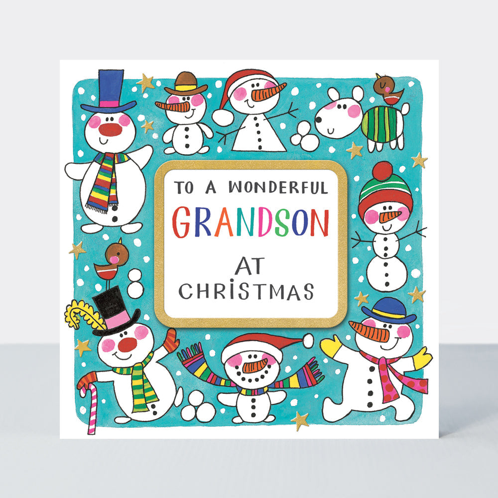 Christmas Rhubarb - Wonderful Grandson/Snowmen