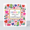 Christmas Rhubarb - Mummy/Hearts & Stockings