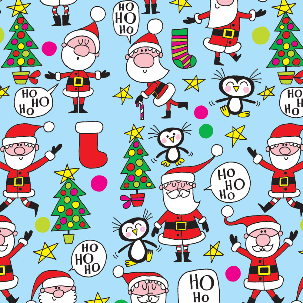 Christmas Gift Wrap Roll - Santas