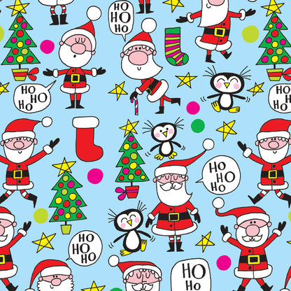 Christmas Gift Wrap Roll - Santas