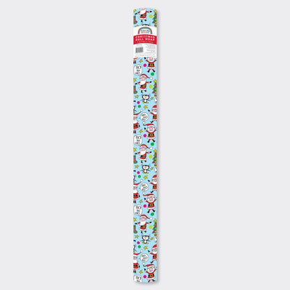 Christmas Gift Wrap Roll - Santas