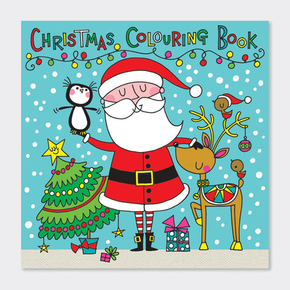 Square Colouring Book - Christmas Santa Scene