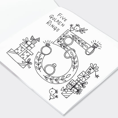 Square Colouring Book - 12 Days of Christmas