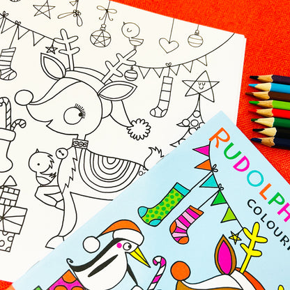 Square Colouring Book - Rudolph&