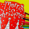 Christmas Die-Cut Colouring Book With Stickers