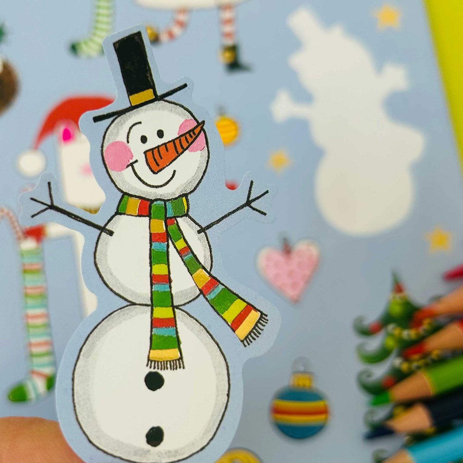 Christmas Die-Cut Colouring Book With Stickers