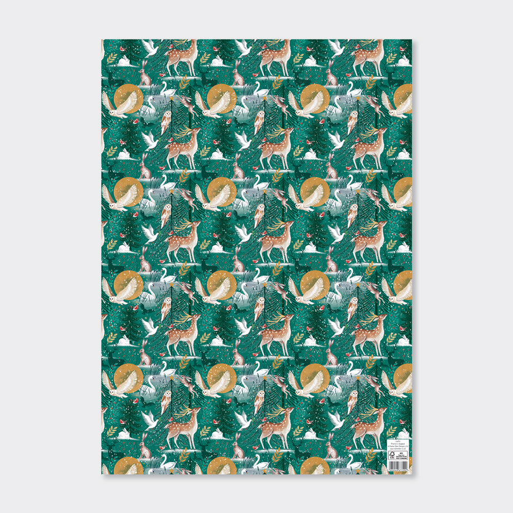 Christmas Gift Flat Wrap - Wild Winter