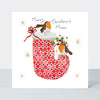 Yule Log - Mum/Christmas Stocking & Robins