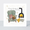 Yule Log - Grandad/Christmas Cosy Cat by the Fire
