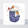 Yule Log - Husband/Christmas Stocking & Robins