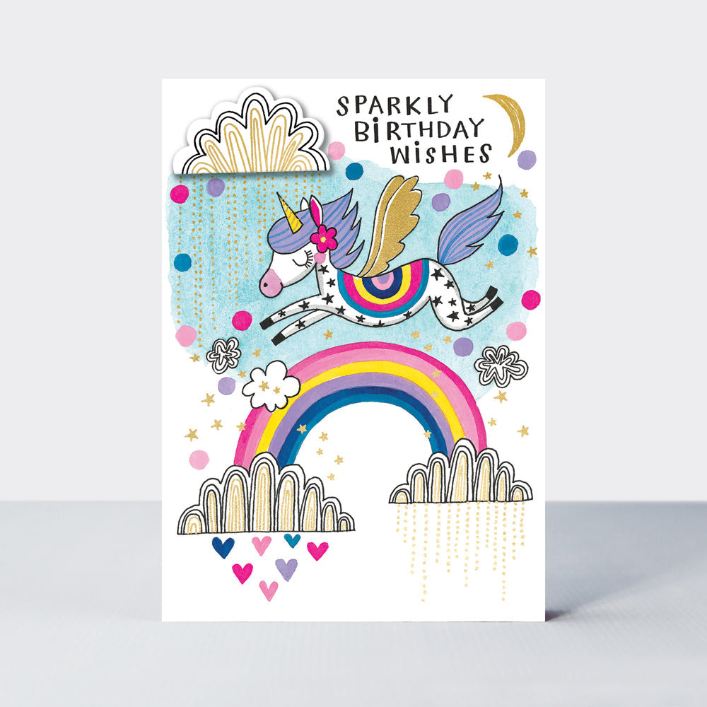Bewitched - Sparkly Birthday Wishes Unicorn Rainbow