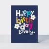 Checkmate - Happy Birthday Lovely/Navy Floral