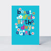 Checkmate - Beautiful Birthday Girl/Floral Blue