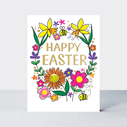 Easter Foiled Pack of 10 Notecards - Easter Bunny