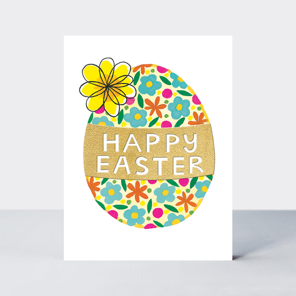 Easter Foiled Pack of 10 Notecards - Easter Egg