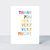 Foiled Pack of 10 notecards - Thank you very much